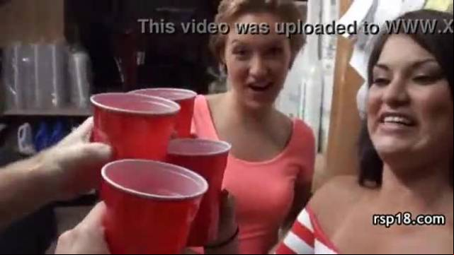 Group of horny college girls start an orgy