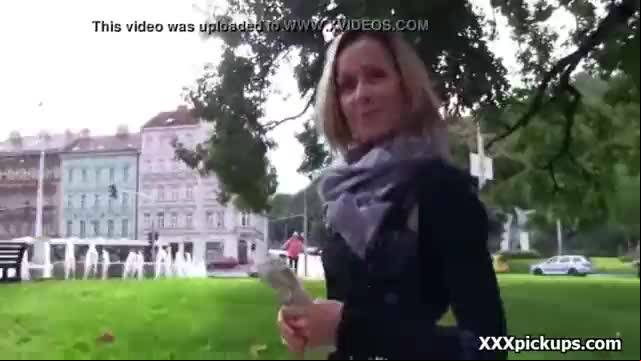 Teen euro babe fucked in public by horny tourist for a few euros 09